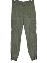 All Saints Nola Cargo Jogger Pant Size 27 Green Zippers Lyocell 28&quot; Inseam READ - £24.42 GBP