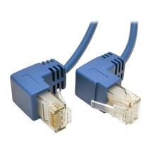 Tripp Lite Cat6 Gigabit Snagless Molded Slim UTP Patch Cable, 2 ft. Right Angle, - $13.99