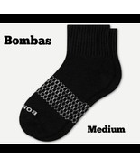 1 Pair Womens Bombas Quarter Socks Medium White &amp; Black BNWT Rt $14 Free... - £10.29 GBP