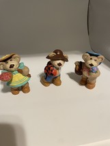 Vintage OAA 1986 Furskin Lot of  3 PVC Figures Bear Figurines - £11.19 GBP