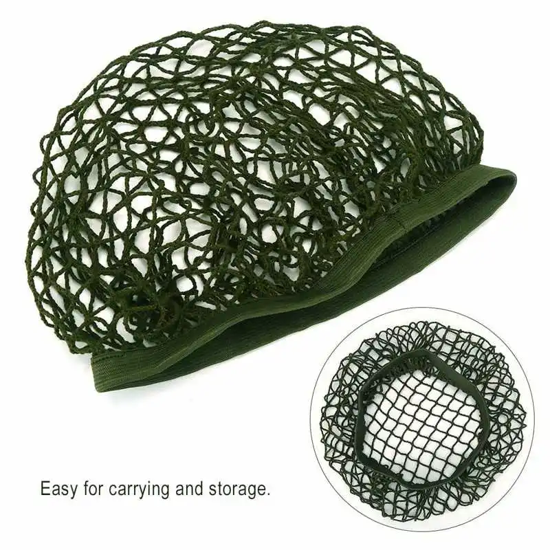 Tactics Helmet Net Cover Green Nylon Camping Hiking for M1 M35 M88 Helmet - £8.84 GBP