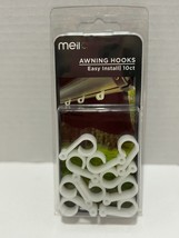 10 pk MEIL RV Awning Rail Hooks Light Cord Accessory White Plastic Clips... - $6.44