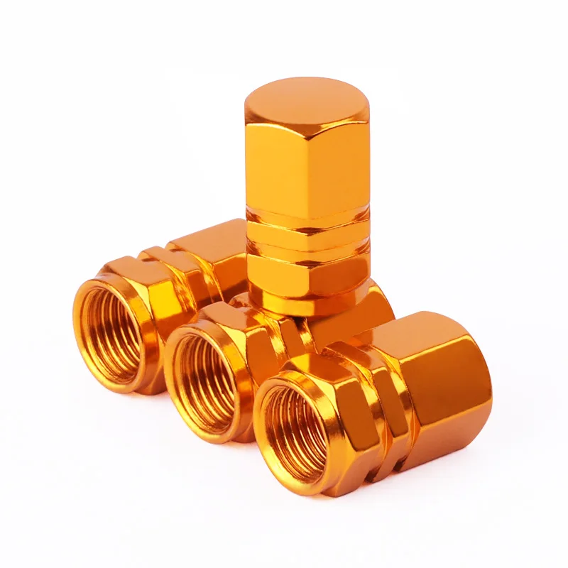 Orange Aluminum Tire Valve Stem Caps - £7.02 GBP