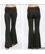NWT Line &amp; Dot Revolve Black Striped Flare Pants Size S Yoga Pants - £32.81 GBP