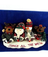 Vintage Christmas Jingle Bells Caroling Musical Animated Bear Snowman Re... - £17.36 GBP