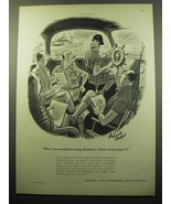 1950 Kimberly-Clark Paper Ad - cartoon by Richard Decker - Ship Captain - £14.55 GBP