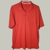 Adidas Mens Golf Polo Shirt 2XL Orange Short Sleeve Climacool - £10.41 GBP