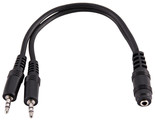 6 Inch 3.5mm Stereo Female to Dual 3.5mm Male Splitter Cable 1/8 inch to... - $23.99