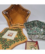 Longaberger 2001 Christmas Collection Red Shining Star Basket+Liner &amp; Pr... - $27.16 CAD