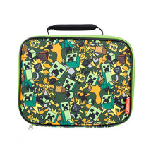 Minecraft Collage Thermos Insulated Lunch Box Green - £19.73 GBP