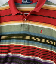 Vintage Polo Ralph Lauren Polo Shirt Multicolor Striped Men’s Large Aztec - £39.44 GBP