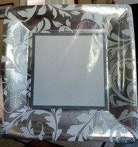 Silver Elegant Scroll 8 ct Square Dinner Plates - Large 10 1/4&quot; Annivers... - $4.99