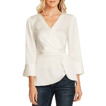 Vince Camuto Women&#39;s Hammer Satin Side Tie Peplum Blouse Small NWT - £53.97 GBP