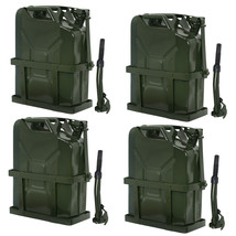4X Jerry Can Fuel Tank W/ Holder Steel 5Gallon 20L Army Backup Military ... - £190.42 GBP