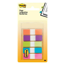 Post it Flags, Assorted Bright Colors, .5&quot; Wide, 100 Flags/Dispenser - $9.59