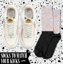 ABSTRACT Socks for N Air Force 1 Shadow Sail Orange Chalk Pink Glaze Dark  - £16.53 GBP