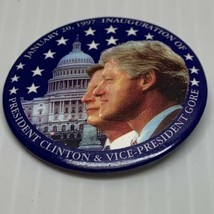Bill Clinton Al Gore Presidential Inauguration Button Pin Election January 97 KG - £6.95 GBP