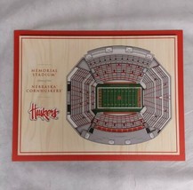 Nebraska Cornhuskers Memorial Stadium 3D Wall Art 12x16  - £38.57 GBP