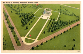 Air View of Harding Memorial Marion Ohio Postcard - £4.07 GBP