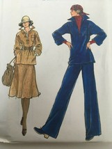 Very Easy Vogue Sewing Pattern 9387 Vintage Misses Top Skirt Pants 1970s Uncut  - $12.74