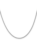 14K White Gold 1.8mm 20 Inch Cable Chain - £615.76 GBP