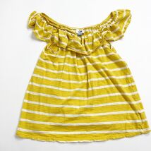 Old Navy Womens Stripe Off The Shoulder Top Yellow/white Size Small - €7,25 EUR