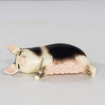 Hagen Renaker Pig Sow Mama Sleeping Black White Miniature Figurine - £11.98 GBP