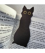 Hand Cut Bookish Black Cat Silhouette Bookmark for Book Lovers - $10.97 CAD