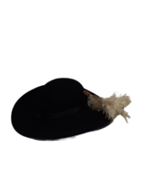 Vintage Geo W Bollman Co Women&#39;s Hat,  Kurt Jr, 100% Wool,  Black, Feath... - £18.96 GBP