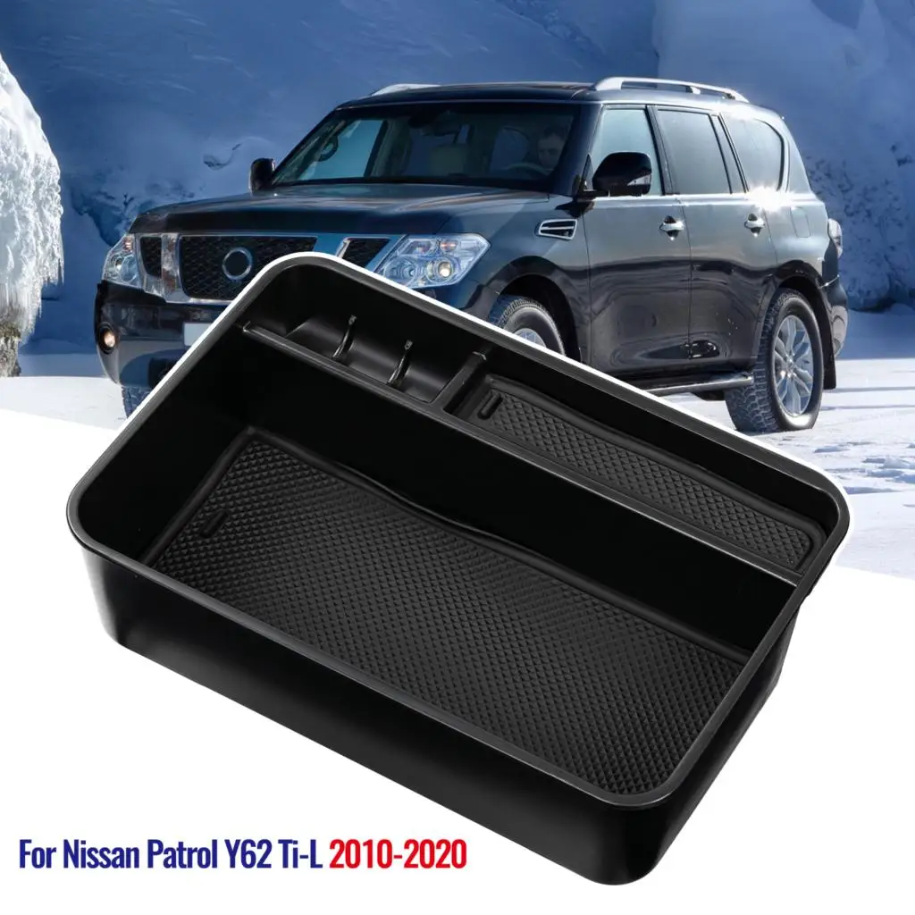 Armrest Storage Box Center Console Container Tray For Nissan Patrol Y62 Ti-L 2 - £18.05 GBP