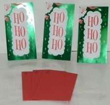 Hallmark XMH 200 4 Santa Ho Ho Ho Christmas Card Gift Card Holder Package 3 image 1