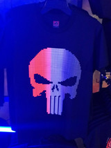 Marvel PUNISHER Skull Hero vigilante Glow in the Dark Blacklight Tee T-shirt Med - £15.78 GBP