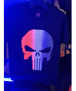 Marvel PUNISHER Skull Hero vigilante Glow in the Dark Blacklight Tee T-s... - $370.47 MXN