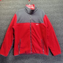 Aeropostale AXT Men&#39;s Red/Gray Snowboard/Ski Fleece Full Zip Sz L - £16.95 GBP