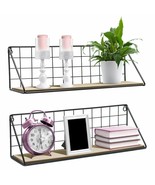 Floating Shelves Wall Mounted Rustic Wood Storage Set for Picture Frames... - £39.08 GBP