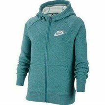Nike Fleece Full Zip Girl&#39;s Hoodie Brand New Asst Sizes CD7533 379 - £19.65 GBP