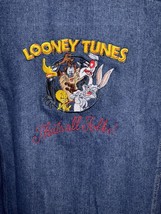 Looney Tunes Embroidered Jean Denim Jacket  Men’s Sz L - £86.49 GBP