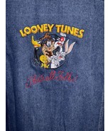 Looney Tunes Embroidered Jean Denim Jacket  Men’s Sz L - $150.44 CAD
