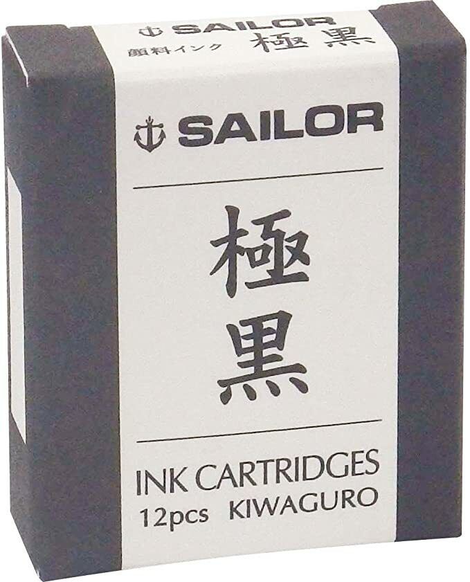 SAILOR 13-0602-120 Nano Ultra Black Kiwa-guro 12pcs fountain pen ink Cartridge - $12.15