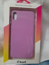 Kurl Soft Touch Silicone Protective Phone Front Face Case Ribbed Lines Pk Xs Max - £2.25 GBP