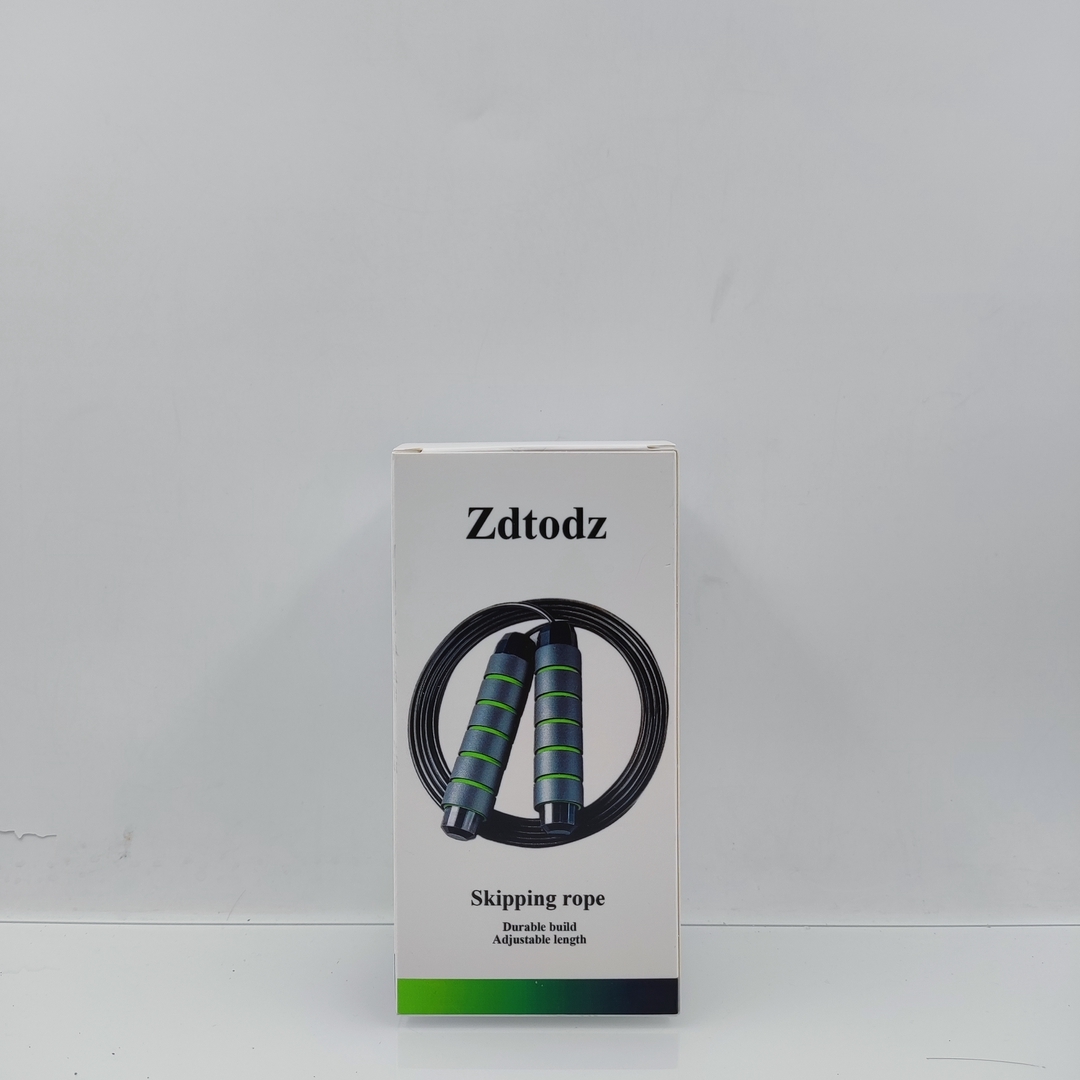 Zdtodz High-Performance Weighted Steel Bearing Jump Rope – Green &amp; Black - $7.88