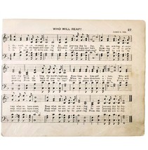 1881 Who Will Reap Victorian Sheet Music Ohio State Grange Agriculture 1... - $19.99