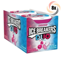 Full Box 8x Tins Ice Breakers Duo Fruit + Cool Raspberry | 50 Mint Tins | 1.3oz - £23.70 GBP