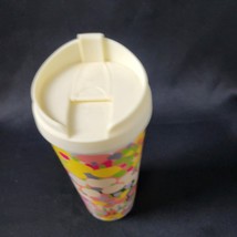 Kate Spade Twist on Locking Lid Cream Floral 16 oz Plastic Insulated Tumbler Mug - £8.66 GBP