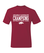 Arkansas Razorbacks 2022 Outback Bowl Champions T-Shirt - $397.30 MXN+