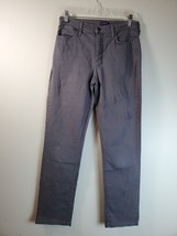 NYDJ Stretch Jeans Womens Size 4 Gray Denim Cotton 5-Pockets Design Pull On - £18.36 GBP