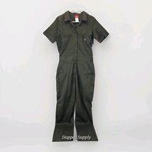 Dickies Womens Pockets Cuffed Short Sleeve Green Coverall One Piece Sz S... - $59.99