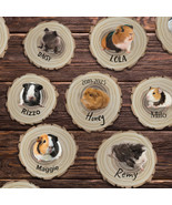  Guinea pigs Portrait Wood Slice, Guinea pig Ornament, guinea pig gifts  - $39.99