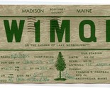 QSL Card W1MQI Madison Maine Somerset County 1958 - £11.08 GBP