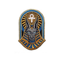 Anubis Head Egypt Mythological Embroidered Patch Iron On. Size: 2.7 X 3.... - £5.84 GBP